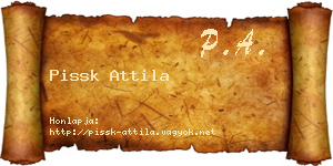 Pissk Attila névjegykártya